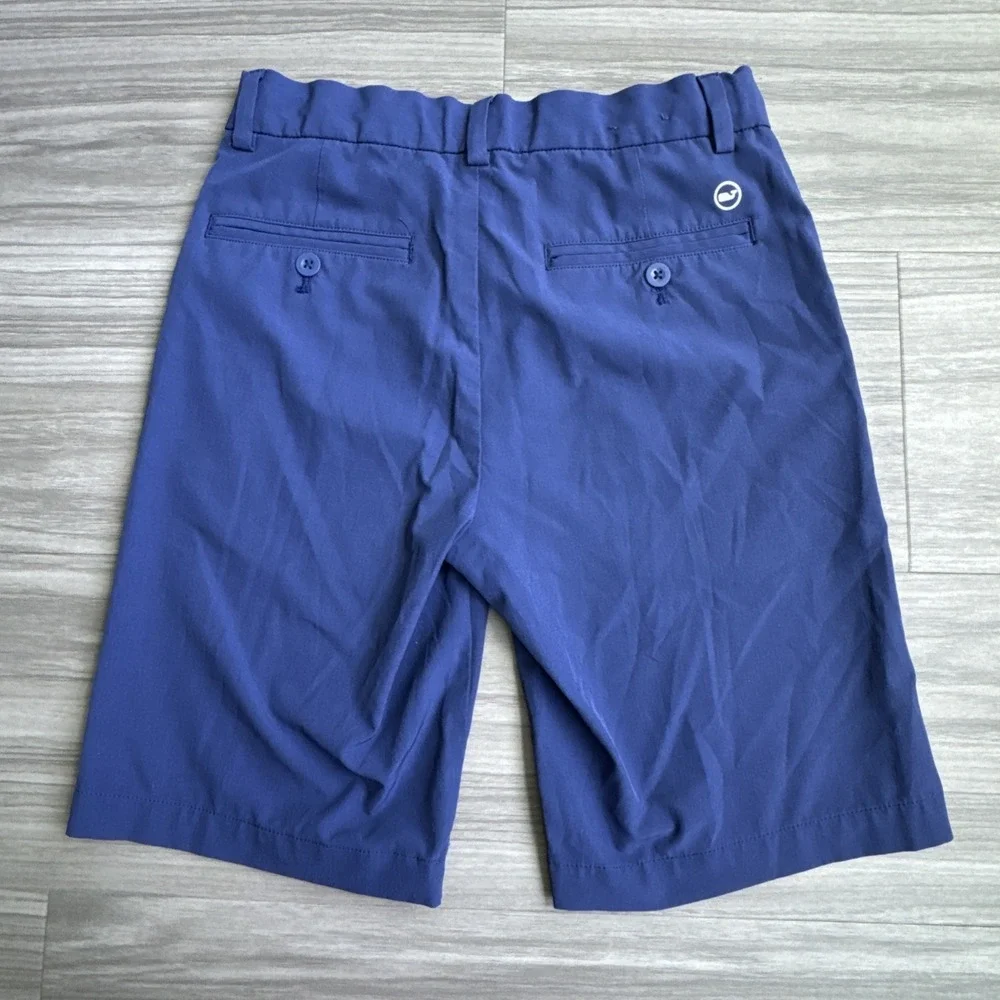 Vineyard Vines Performance Shorts Boys 14 Blue Adjustable Waist Chino